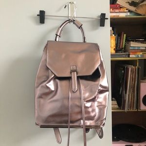 Topshop Metallic Lilac Backpack